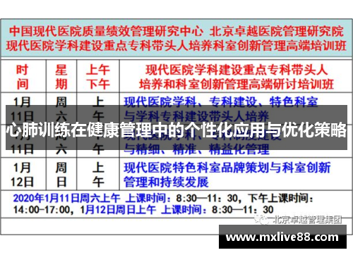 心肺训练在健康管理中的个性化应用与优化策略